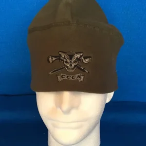 A Brown Color Beanie With CCCA Logo on the Front